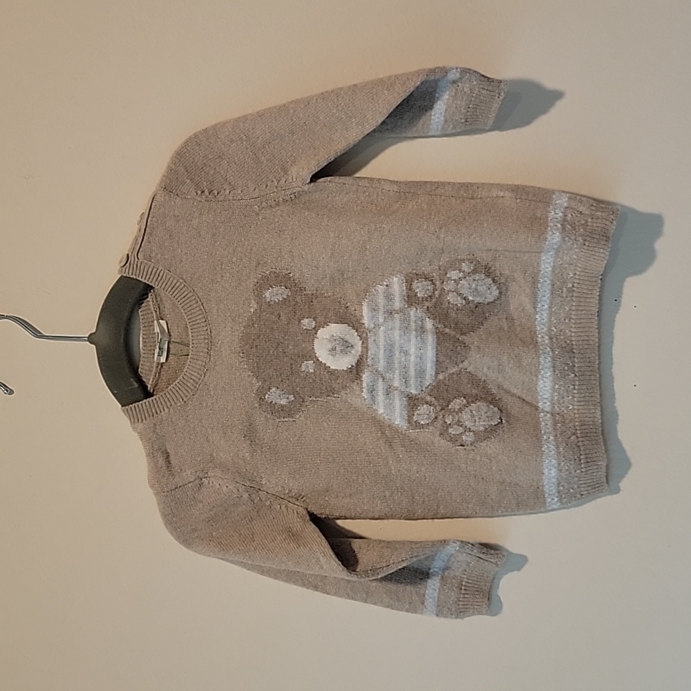 Benneton 68cm baby infant sweater Size 6-9 months New With Tags Bear